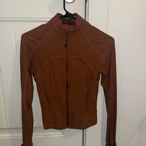 Lululemon brown ribbed zip up